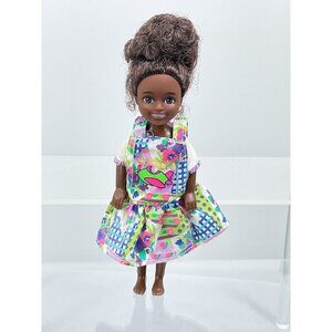 Barbie Chelsea Doll Wearing Polly Pocket Whitney Doll Dress Airplane